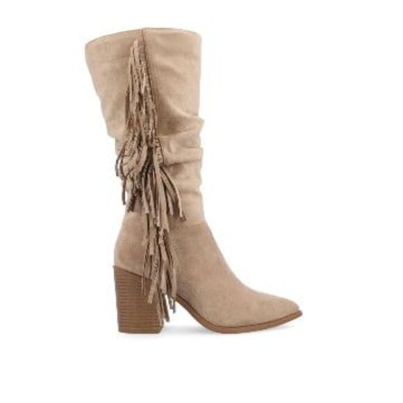 Journee Collection Shoes - Journee HARTLY KNEE HIGH Fringe Western BOOTS size 6